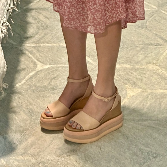 Paloma Barceló Pink Rosie Layered Wedges Sandal - Picture 6 of 8